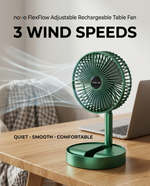 Load image into Gallery viewer, novo FlexFlow adjustable rechargeable table Fan