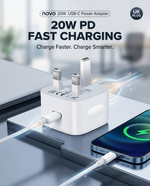 Load image into Gallery viewer, novo 20W USB-C Power Adapter