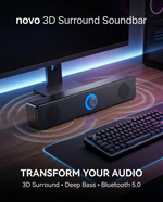 Load image into Gallery viewer, novo 3D Surround Soundbar BT 5.0 Wired Speakers