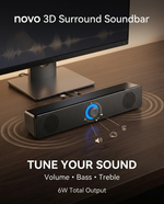 Load image into Gallery viewer, novo 3D Surround Soundbar BT 5.0 Wired Speakers