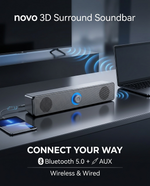 Load image into Gallery viewer, novo 3D Surround Soundbar BT 5.0 Wired Speakers