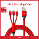 Load image into Gallery viewer, Novo Braid USB Multi 3 in 1 Fast Charging Data USB Cable