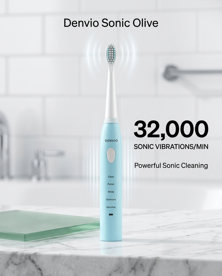 Denvio Sonic Olive Electric Toothbrush