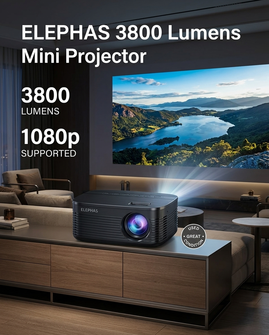 Elephas 3800 Lumens Mini Projector