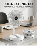 Load image into Gallery viewer, Neuclo Adjustable Rechargeable Fan With 3 Speeds