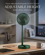 Load image into Gallery viewer, Neuclo Adjustable Rechargeable Fan With 3 Speeds