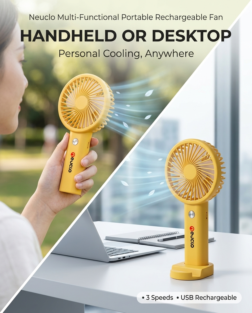 Neuclo Multi-Functional Portable Rechargeable Fan