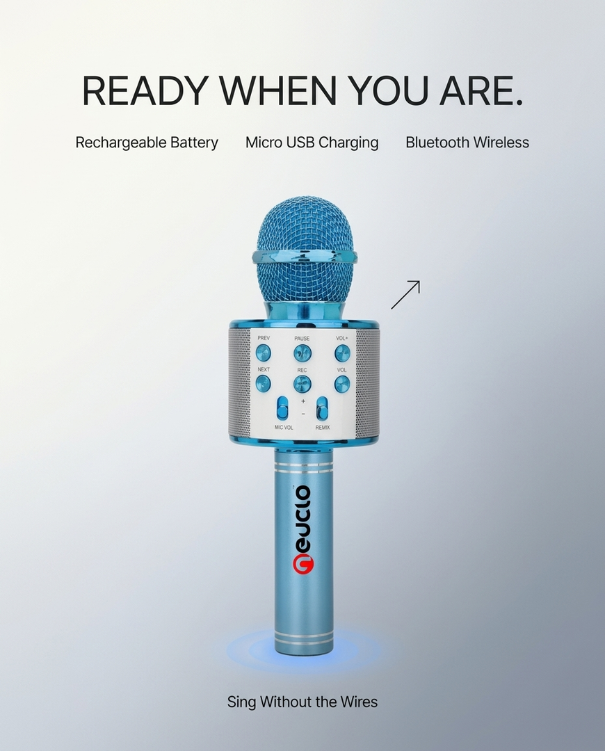 Neuclo Portable BT Wireless Karaoke Microphone Speaker