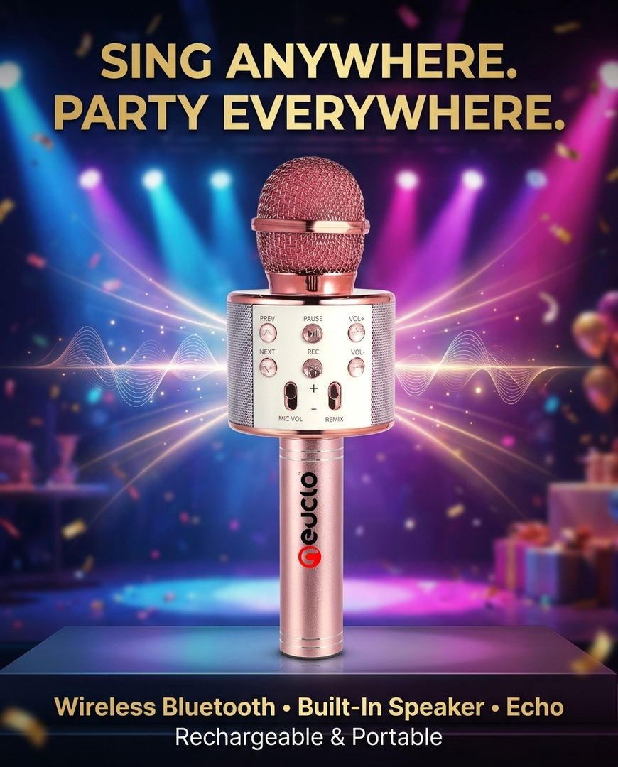 Neuclo Portable BT Wireless Karaoke Microphone Speaker