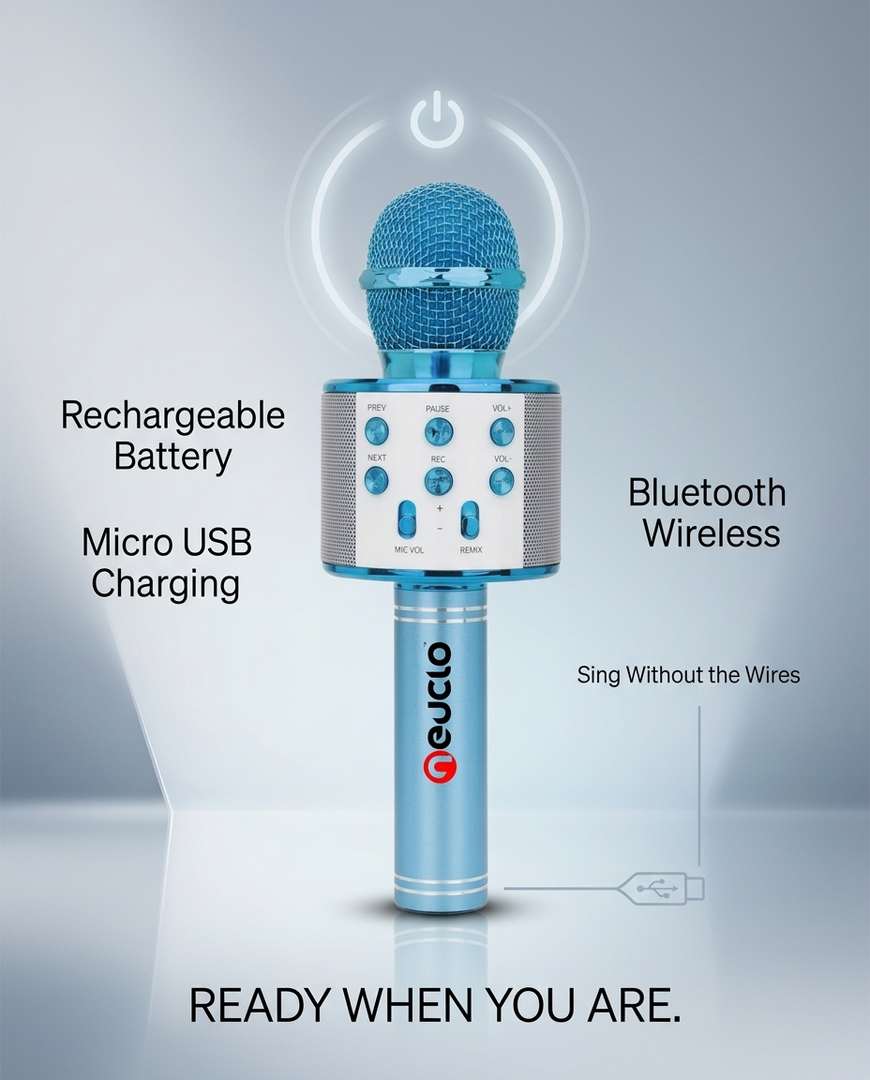 Neuclo Portable BT Wireless Karaoke Microphone Speaker