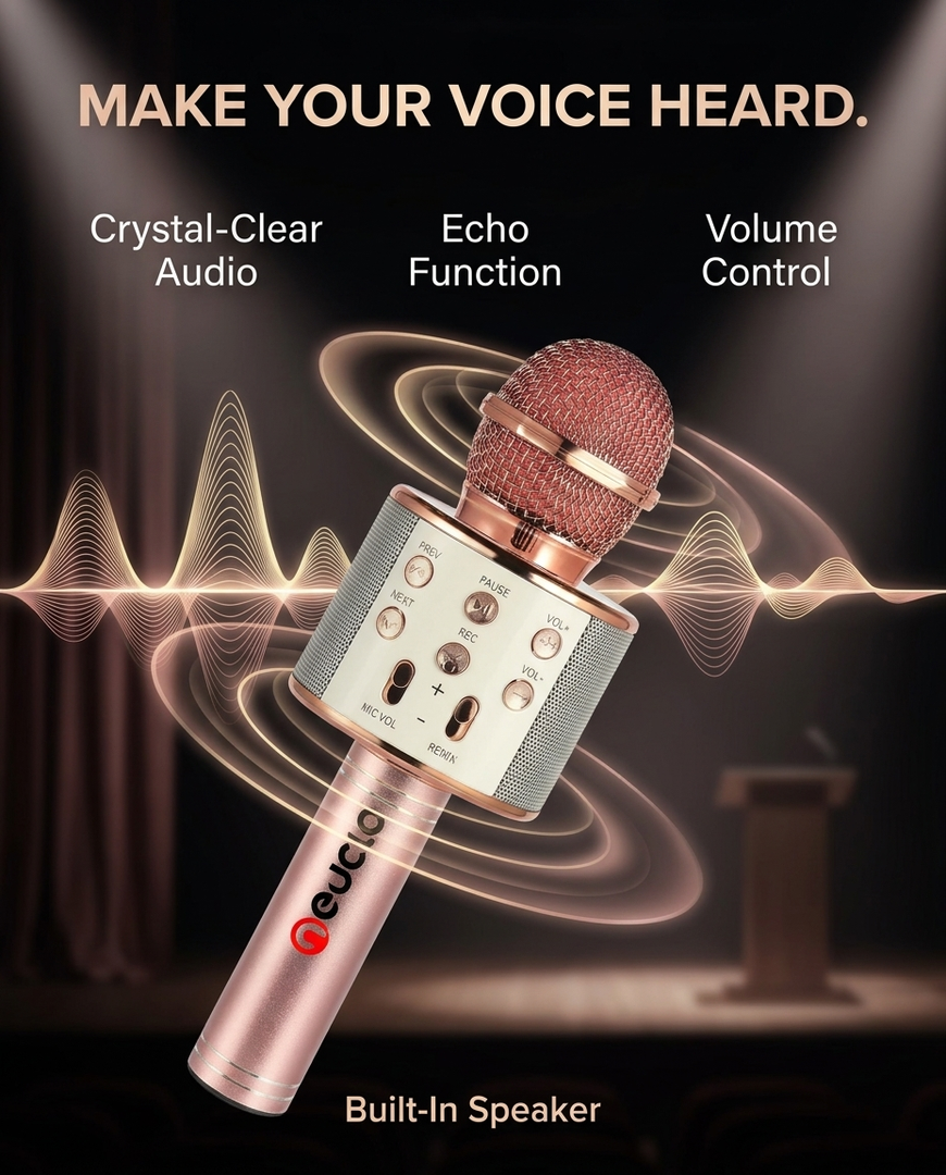 Neuclo Portable BT Wireless Karaoke Microphone Speaker