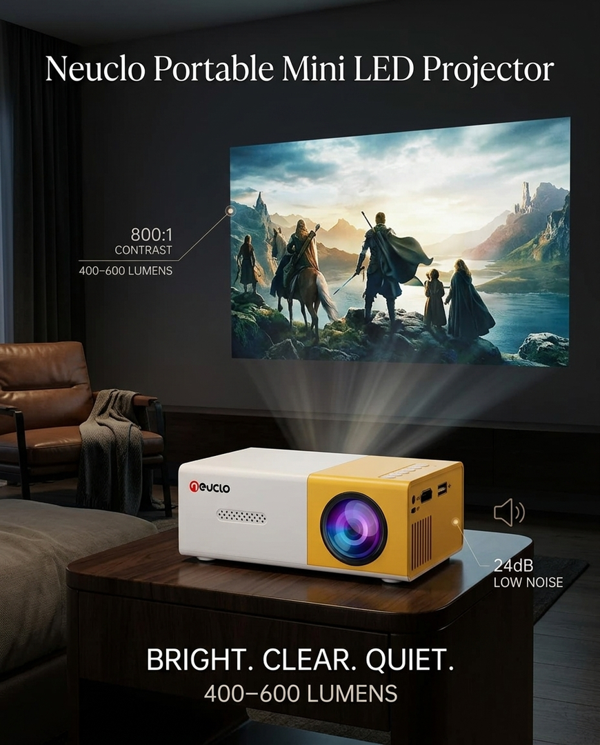 Neuclo Portable Mini LED Projector