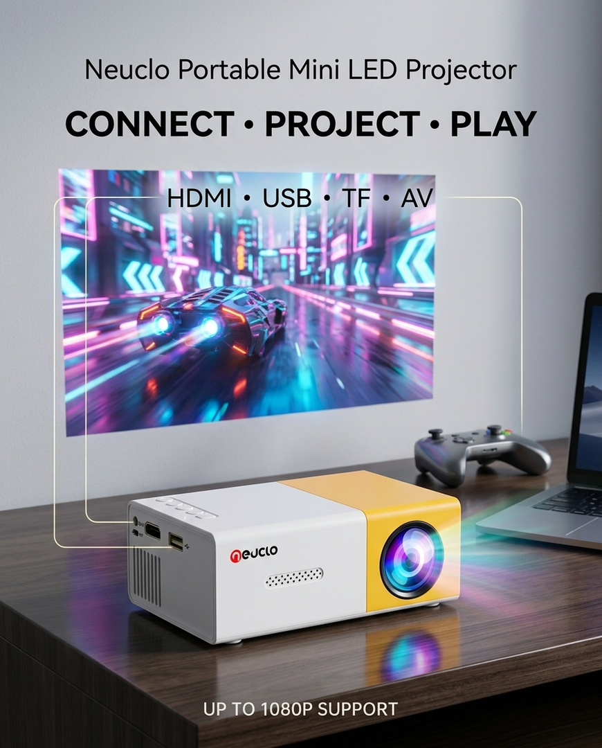 Neuclo Portable Mini LED Projector