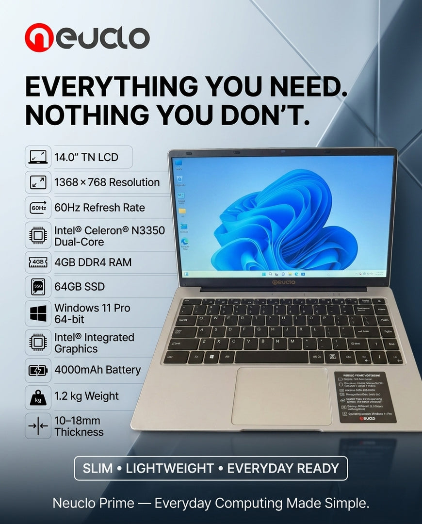 Neuclo Prime 14inch Laptop