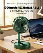 Load image into Gallery viewer, novo FlexFlow adjustable rechargeable table Fan