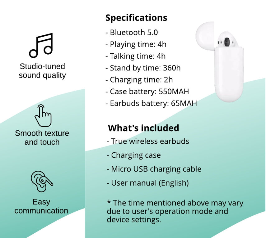 novo True Wireless TWS Earbuds