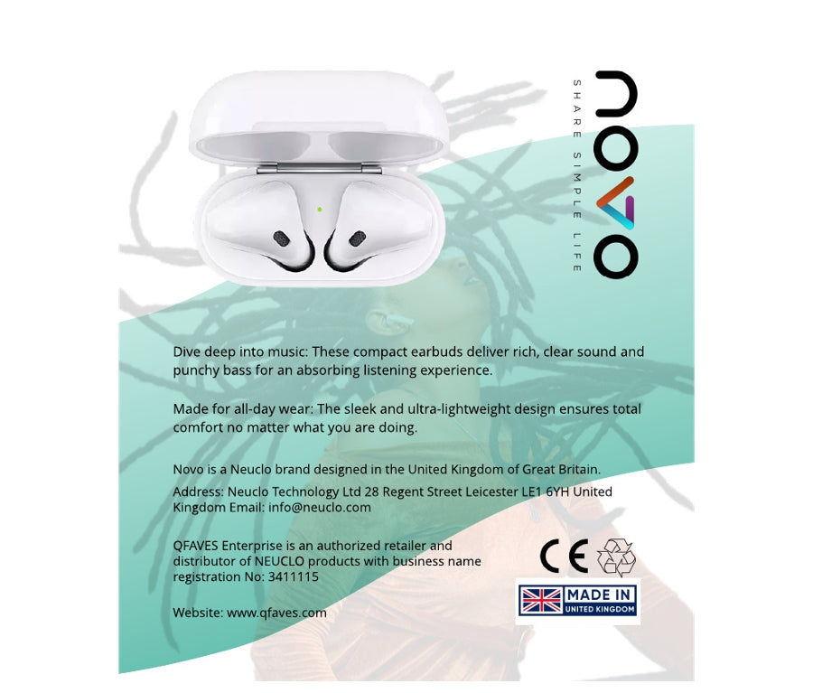 novo True Wireless TWS Earbuds