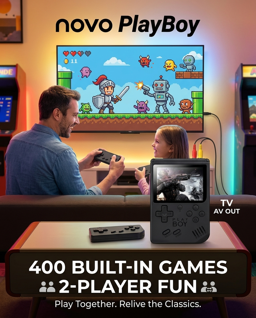 novo PlayBoy Retro Video Game Console
