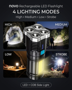 Load image into Gallery viewer, novo Rechargeable LED Flashlight (4 Core Lights)