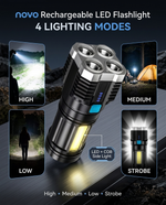 Load image into Gallery viewer, novo Rechargeable LED Flashlight (4 Core Lights)