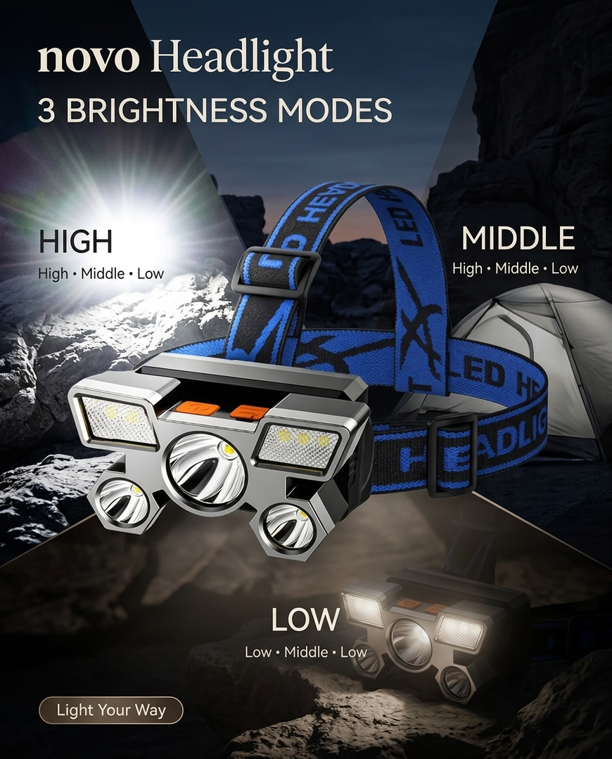 novo Rechargeable Portable Headlight
