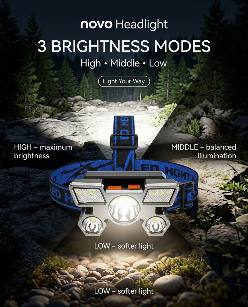 novo Rechargeable Portable Headlight