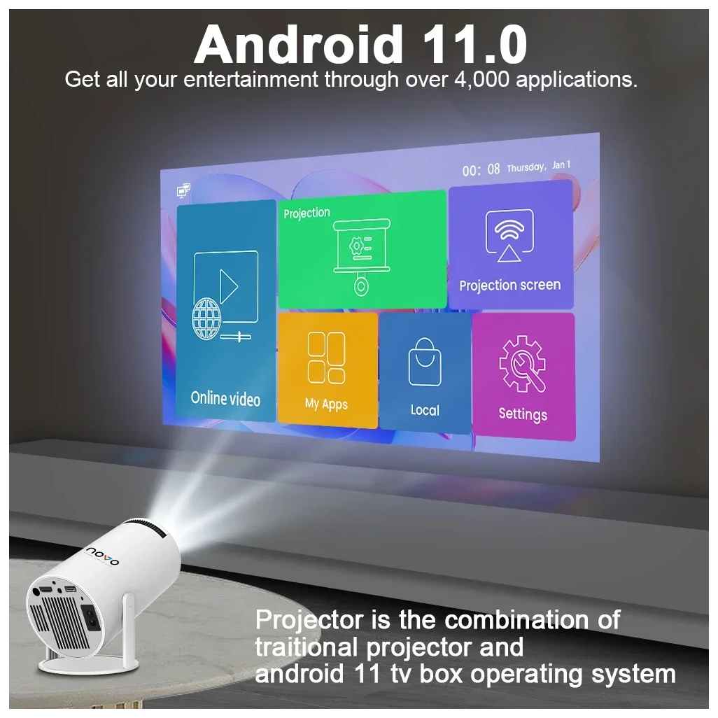 novo VisionGo Mini LED Projector