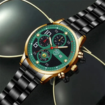 Load image into Gallery viewer, Deyros E8 Men Business Stainless Steel Quartz Watch