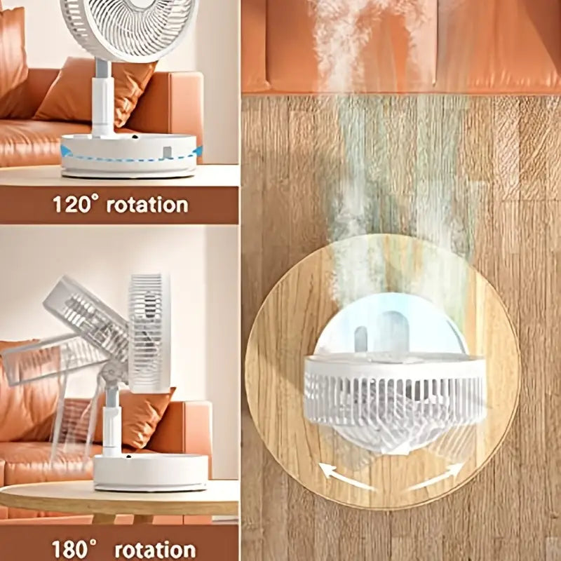 Novo FlexFlow adjustable rechargeable table Fan