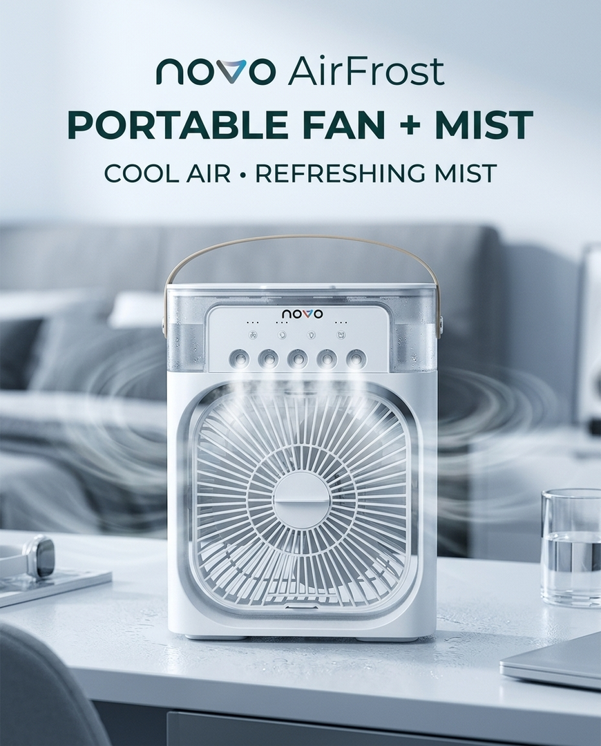 novo AirFrost Portable Fan Humidifier