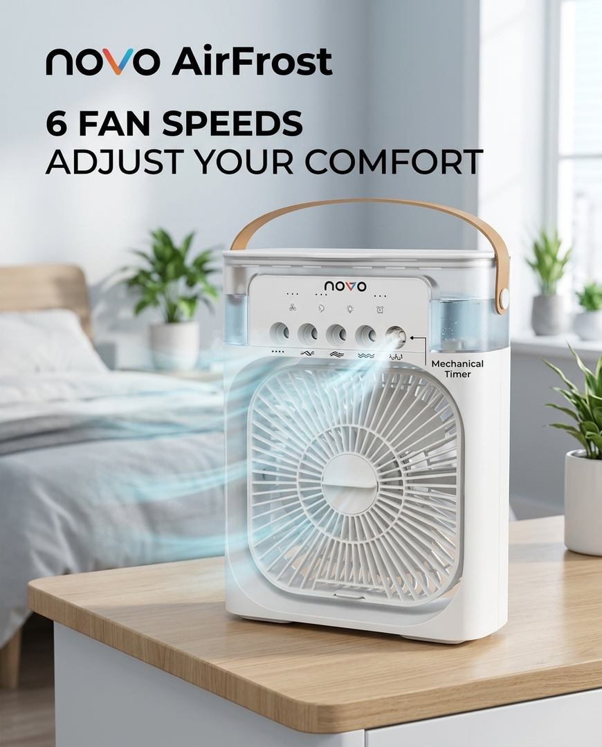 novo AirFrost Portable Fan Humidifier