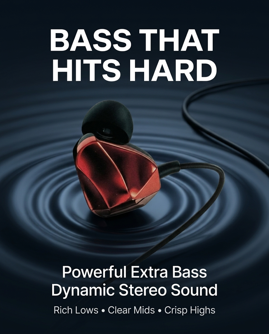 novo Extra Bass Wired Stereo Earphone
