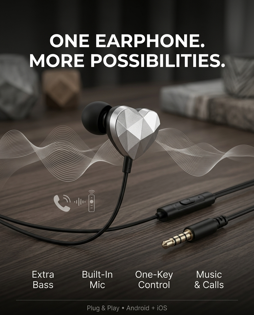 novo Extra Bass Wired Stereo Earphone