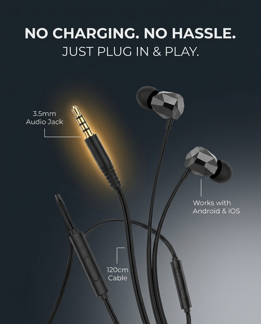 novo Extra Bass Wired Stereo Earphone