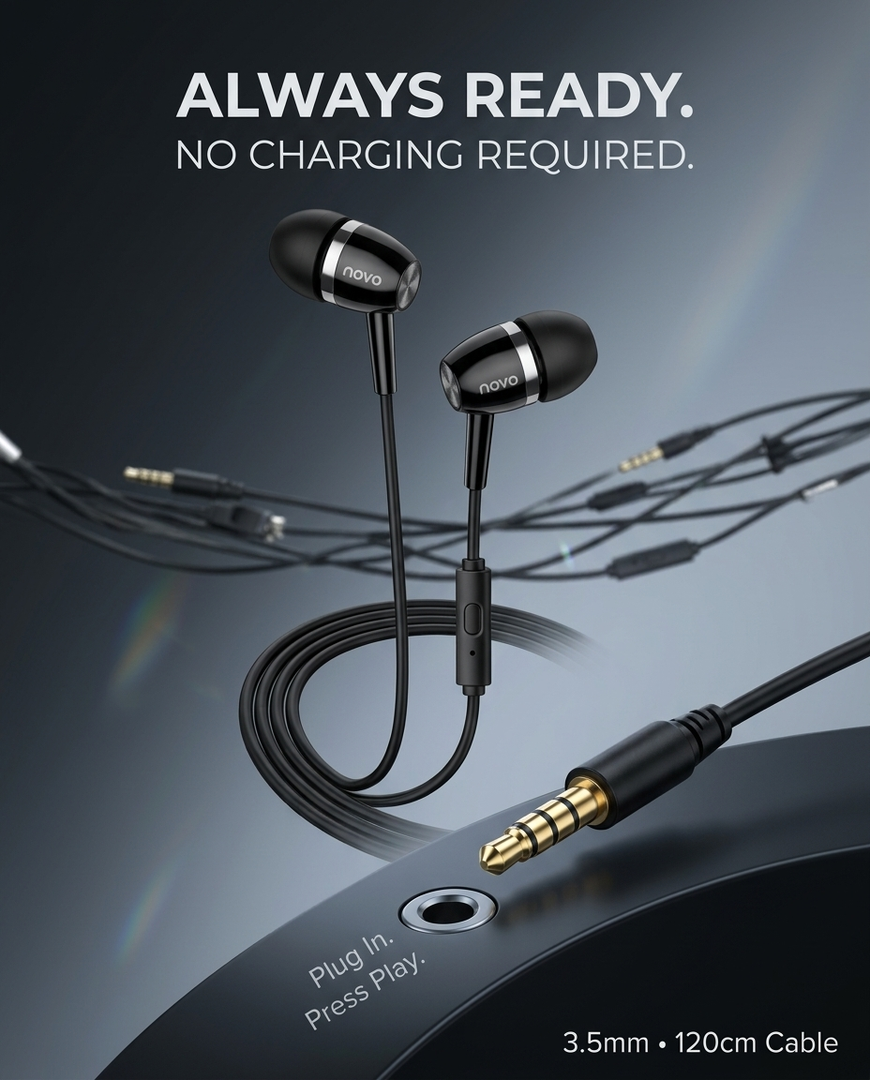 novo Universal Wired Earphone