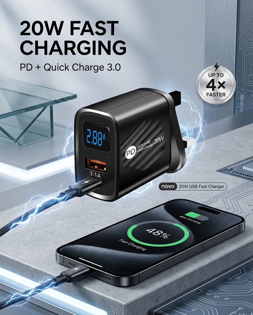 novo 20W USB Fast Charger