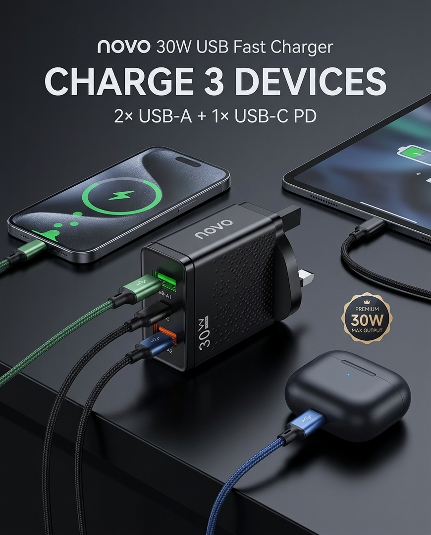 novo 30W USB Fast Charger