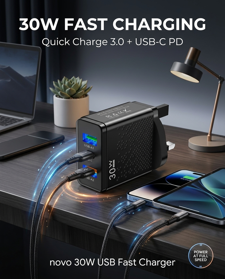 novo 30W USB Fast Charger