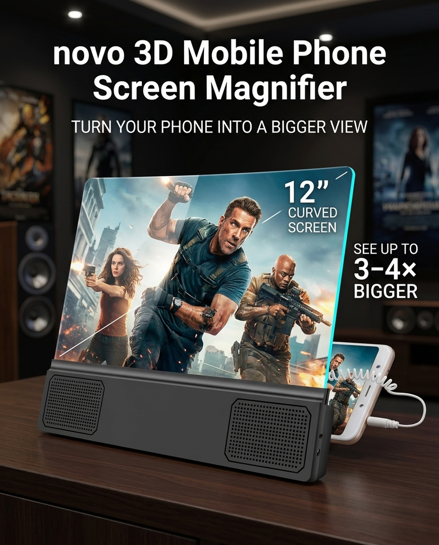 novo 3D Mobile Phone Screen Magnifier