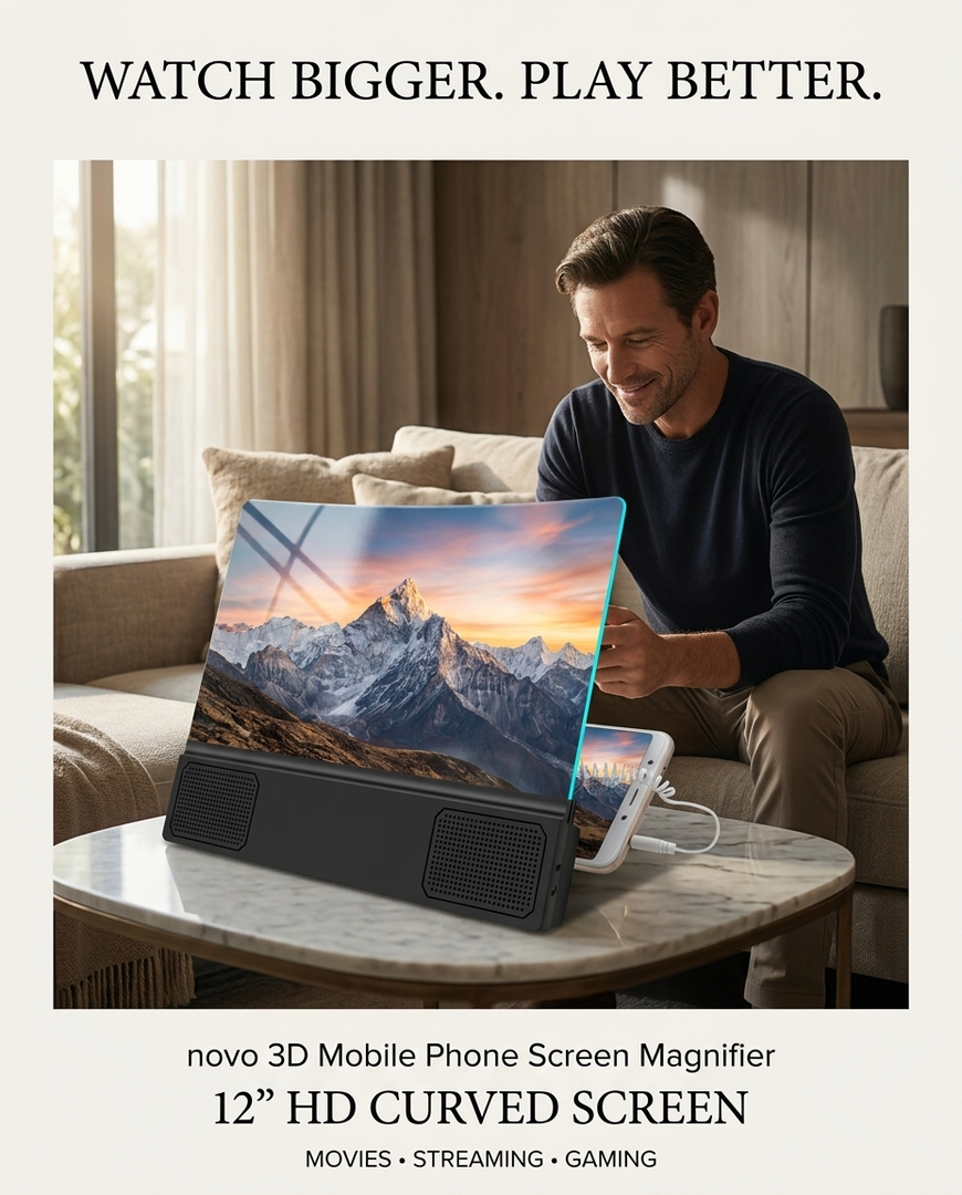 novo 3D Mobile Phone Screen Magnifier