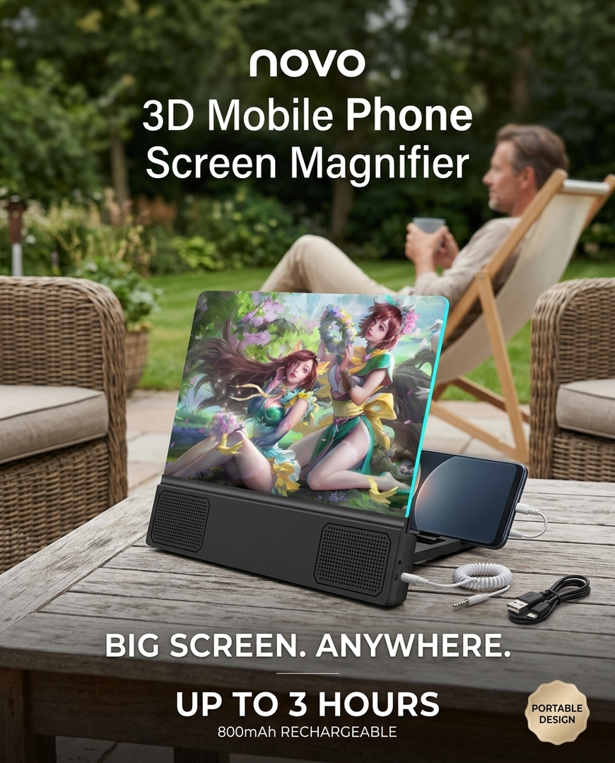 novo 3D Mobile Phone Screen Magnifier