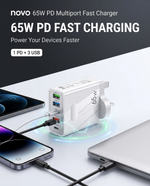 Load image into Gallery viewer, novo 65W PD Multiport Fast Charger
