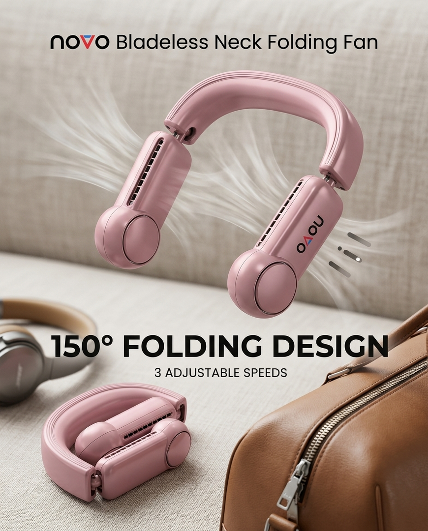 novo Bladeless Neck Folding Fan