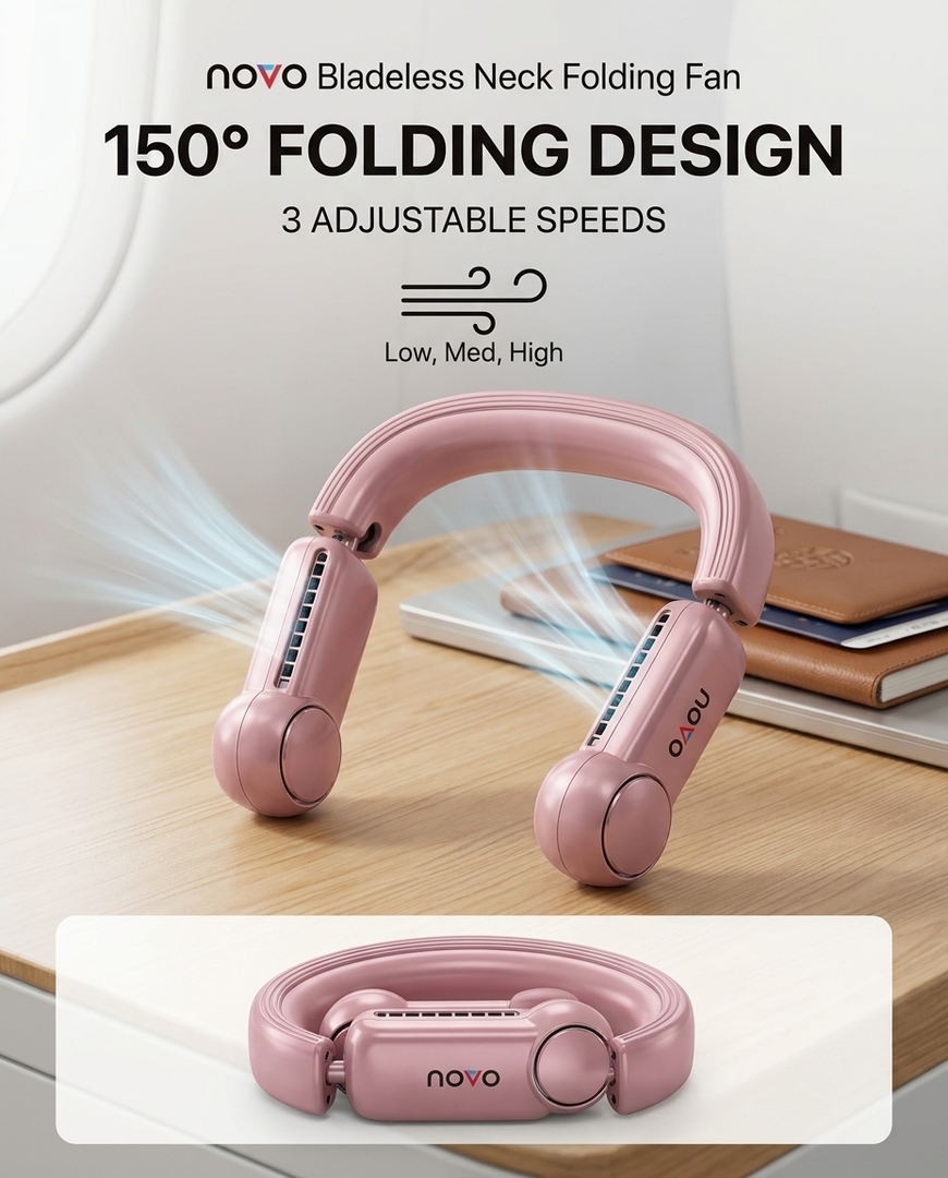 novo Bladeless Neck Folding Fan