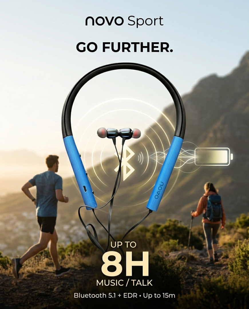 novo Bluetooth Wireless Sport Earphones