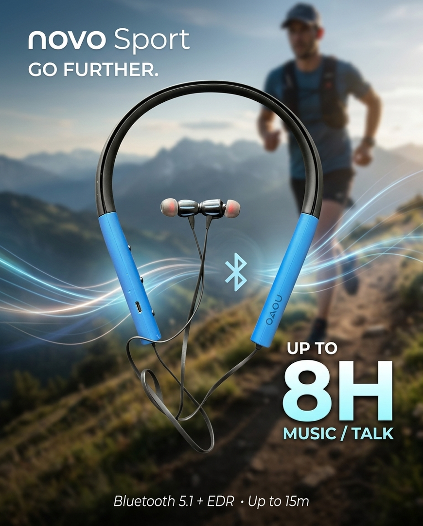 novo Bluetooth Wireless Sport Earphones