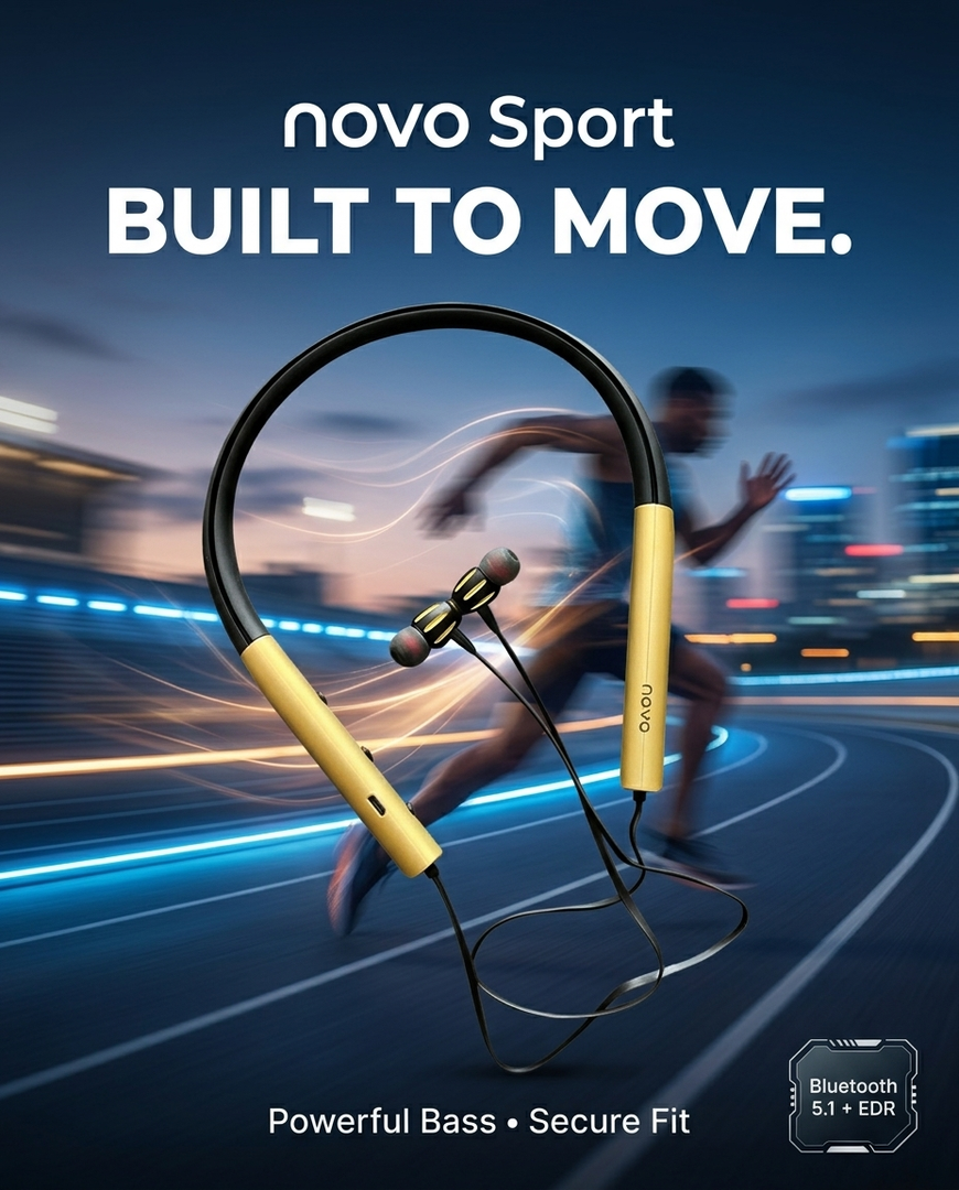 novo Bluetooth Wireless Sport Earphones