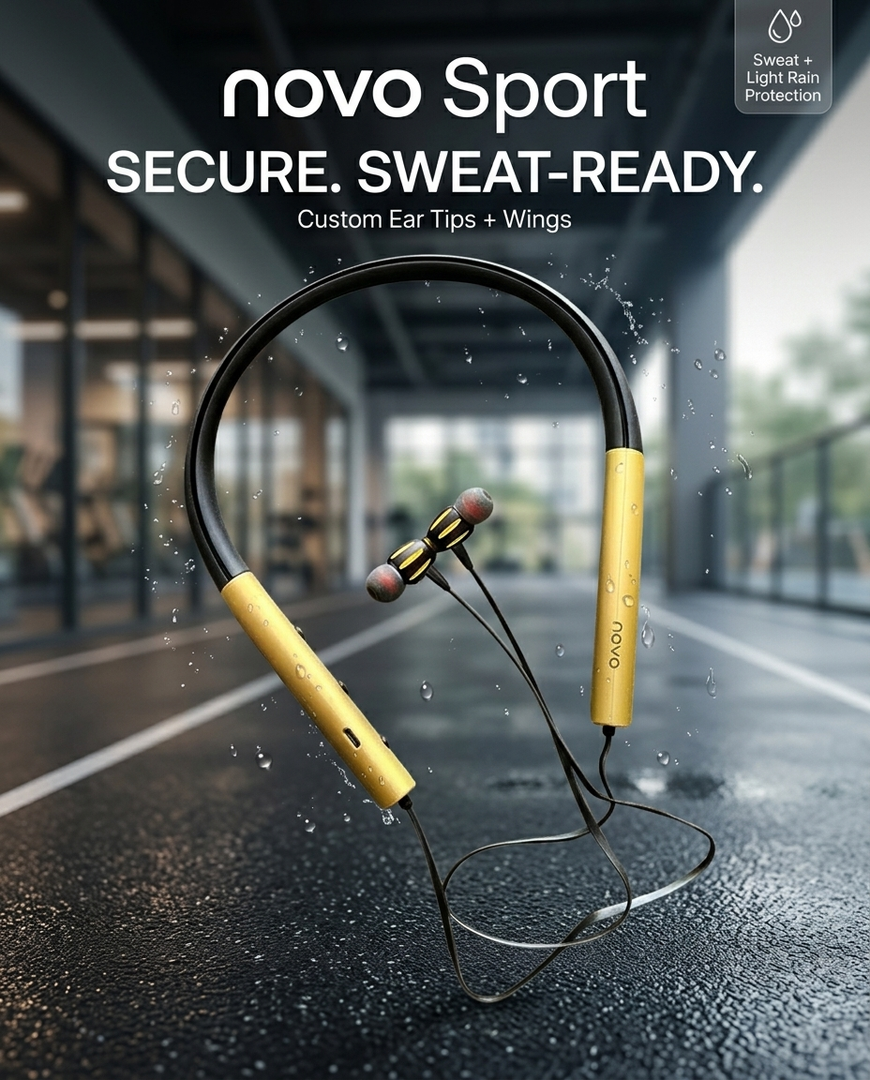 novo Bluetooth Wireless Sport Earphones