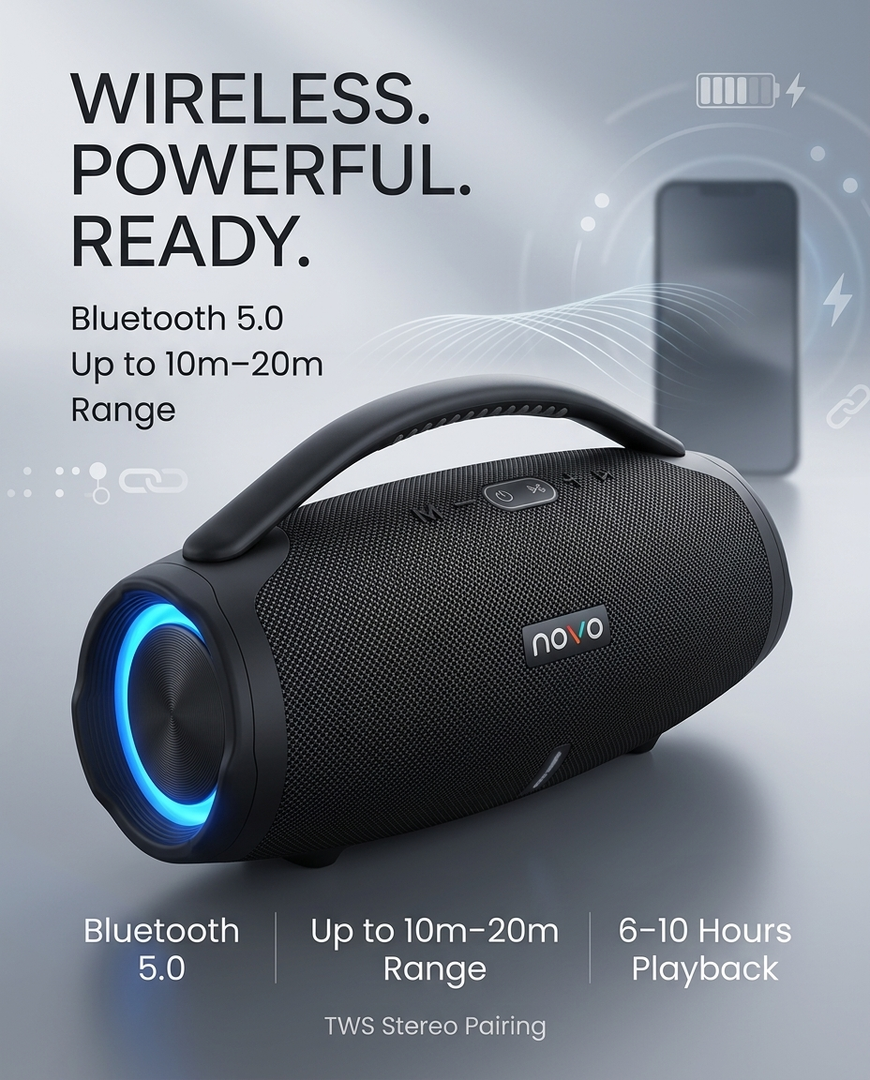 novo Boombox3 Wireless Bluetooth Speaker