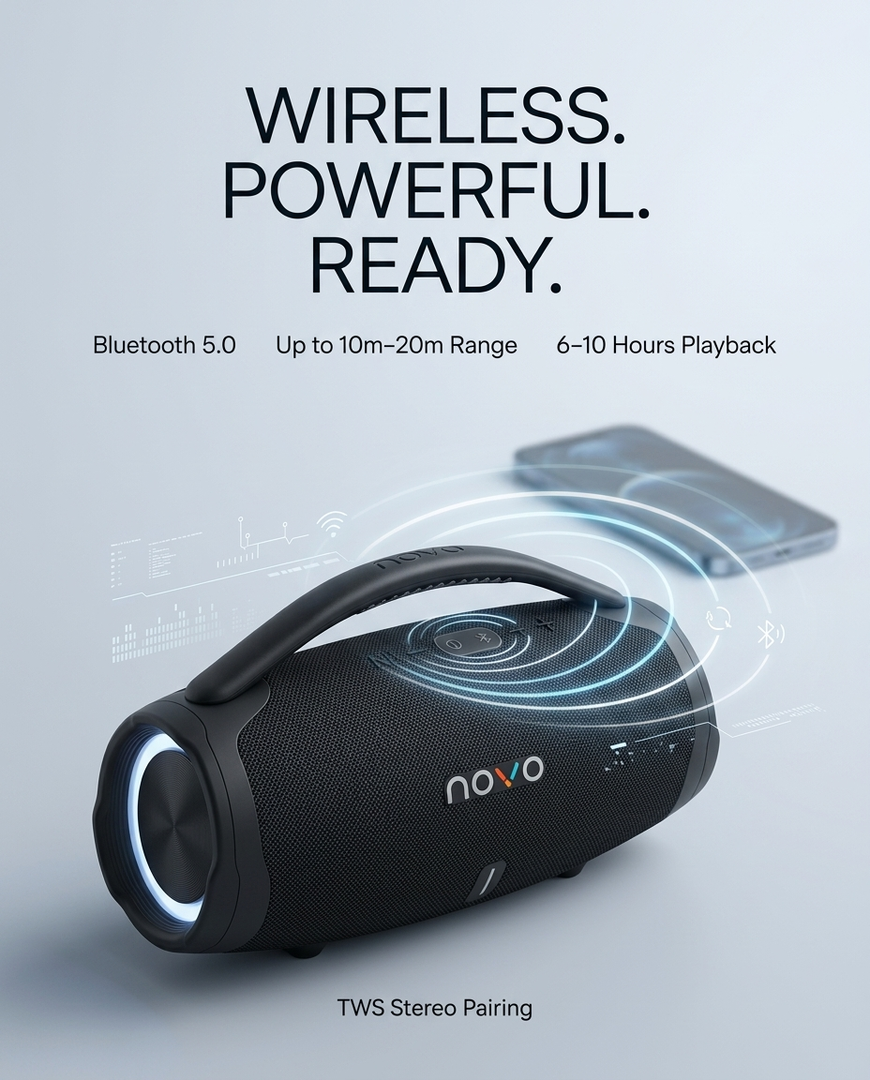 novo Boombox3 Wireless Bluetooth Speaker
